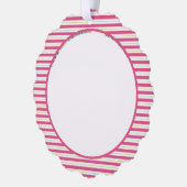 Colorful Unique Pink Christmas Ornament Karte (Links)