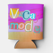 Colorful Unique Retro Vacay Mode Dosenkühler (Vorderseite)