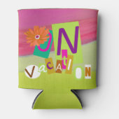 Colorful Unique Retro Vacay Mode Dosenkühler (Vorderseite)