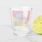 Colorful Unique Retro Vacay Mode Schnapsglas (Rückseite)