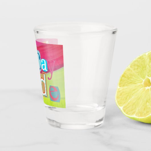 Colorful Unique Retro Vacay Mode Schnapsglas (Rechts)