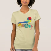 Colorful Unique Retro Vacay Mode T-Shirt (Vorderseite)
