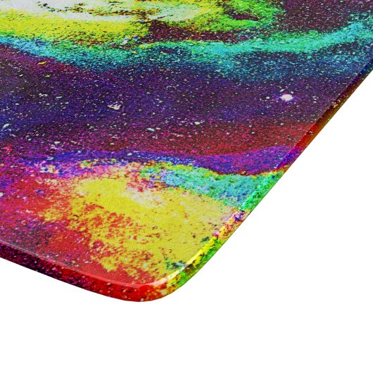 Colorful Universe Art. Jetzt kaufen Schneidebrett (Ecke)
