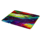 Colorful Universe Art. Jetzt kaufen Schneidebrett (Ecke)