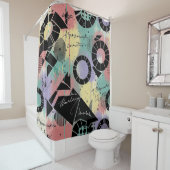Colorful Urban Graffiti Pattern (10) Duschvorhang (Beispiel)