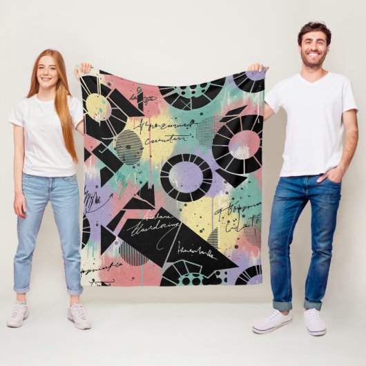 Colorful Urban Graffiti Pattern (10) Fleecedecke (Beispiel)