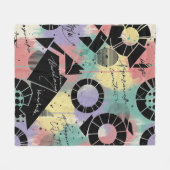 Colorful Urban Graffiti Pattern (10) Fleecedecke (Vorderseite (Horizontal))