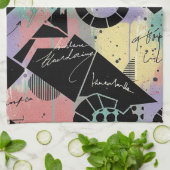 Colorful Urban Graffiti Pattern (10) Geschirrtuch (Gefaltet)