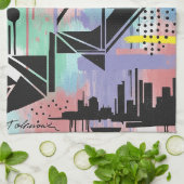 Colorful Urban Graffiti Pattern (11) Geschirrtuch (Gefaltet)