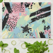 Colorful Urban Graffiti Pattern (12) Geschirrtuch (Gefaltet)