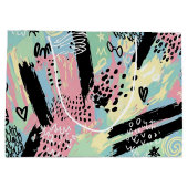 Colorful Urban Graffiti Pattern (12) Große Geschenktüte (Rückseite)