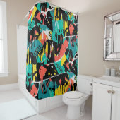 Colorful Urban Graffiti Pattern (13) Duschvorhang (Beispiel)