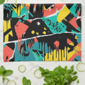 Colorful Urban Graffiti Pattern (13) Geschirrtuch (Gefaltet)