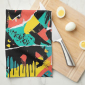 Colorful Urban Graffiti Pattern (13) Geschirrtuch (Viertel Falte)