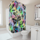 Colorful Urban Graffiti Pattern (1) Duschvorhang (Beispiel)