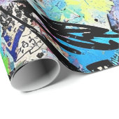 Colorful Urban Graffiti Pattern (1) Geschenkpapier (Rolleneckpunkt)