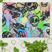 Colorful Urban Graffiti Pattern (1) Geschirrtuch (Gefaltet)