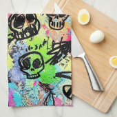 Colorful Urban Graffiti Pattern (1) Geschirrtuch (Viertel Falte)