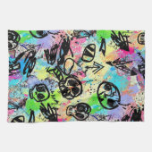 Colorful Urban Graffiti Pattern (1) Geschirrtuch (Horizontal)
