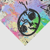 Colorful Urban Graffiti Pattern (1) Seidenpapier (Detail)