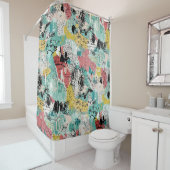 Colorful Urban Graffiti Pattern (2) Duschvorhang (Beispiel)