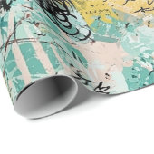 Colorful Urban Graffiti Pattern (2) Geschenkpapier (Rolleneckpunkt)