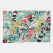 Colorful Urban Graffiti Pattern (2) Geschirrtuch (Horizontal)