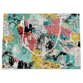 Colorful Urban Graffiti Pattern (2) Große Geschenktüte (Vorderseite)