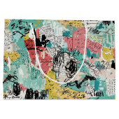Colorful Urban Graffiti Pattern (2) Große Geschenktüte (Rückseite)
