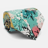 Colorful Urban Graffiti Pattern (2) Krawatte (Gerollt)