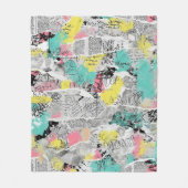 Colorful Urban Graffiti Pattern (3) Fleecedecke (Vorderseite)