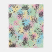 Colorful Urban Graffiti Pattern (4) Fleecedecke (Vorderseite)