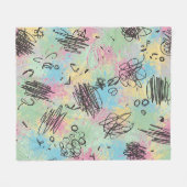 Colorful Urban Graffiti Pattern (4) Fleecedecke (Vorderseite (Horizontal))