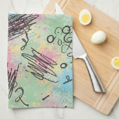 Colorful Urban Graffiti Pattern (4) Geschirrtuch (Viertel Falte)