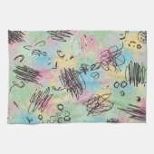 Colorful Urban Graffiti Pattern (4) Geschirrtuch (Horizontal)