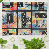 Colorful Urban Graffiti Pattern (5) Geschirrtuch (Gefaltet)