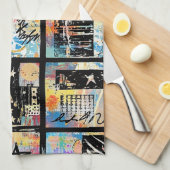 Colorful Urban Graffiti Pattern (5) Geschirrtuch (Viertel Falte)