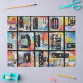 Colorful Urban Graffiti Pattern (5) Seidenpapier (Basteln)