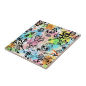 Colorful Urban Graffiti Pattern (6) Fliese (Seite)