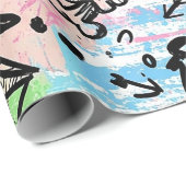 Colorful Urban Graffiti Pattern (6) Geschenkpapier (Rolleneckpunkt)