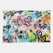 Colorful Urban Graffiti Pattern (6) Geschirrtuch (Horizontal)