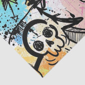 Colorful Urban Graffiti Pattern (6) Seidenpapier (Detail)