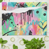 Colorful Urban Graffiti Pattern (7) Geschirrtuch (Gefaltet)