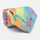 Colorful Urban Graffiti Pattern (7) Krawatte (Gerollt)