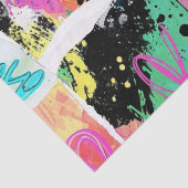 Colorful Urban Graffiti Pattern (7) Seidenpapier (Detail)