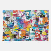 Colorful Urban Graffiti Pattern (8) Geschirrtuch (Horizontal)