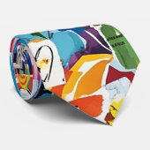Colorful Urban Graffiti Pattern (8) Krawatte (Gerollt)