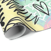 Colorful Urban Graffiti Pattern (9) Geschenkpapier (Rolleneckpunkt)