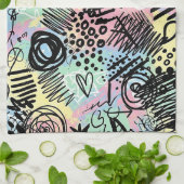 Colorful Urban Graffiti Pattern (9) Geschirrtuch (Gefaltet)