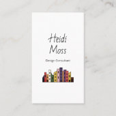 Colorful Urban Modern Design Consultant QR code Visitenkarte (Vorderseite)